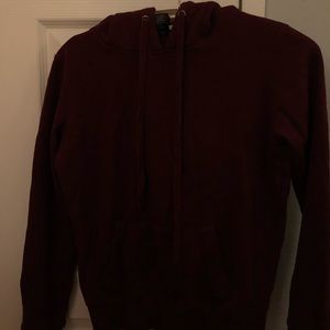 burgundy hoodie